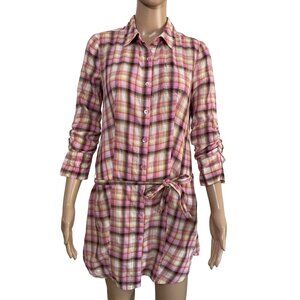 Juicy Coture Plaid Shirt Dress Size 2